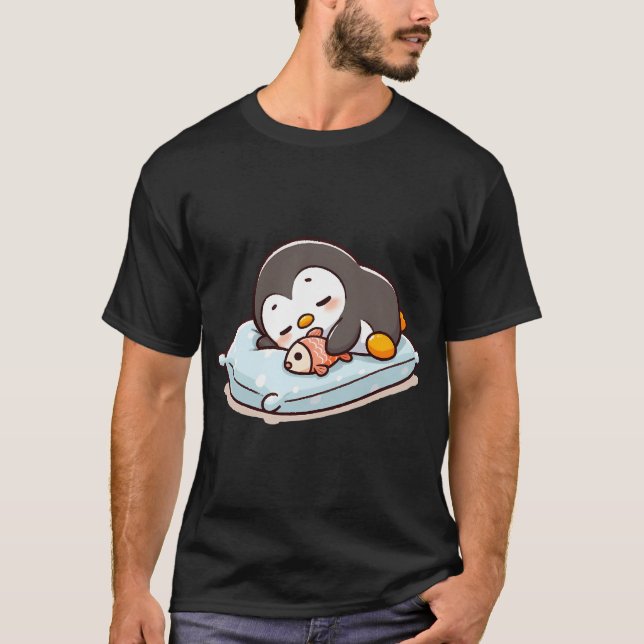 Camiseta Pingüino Bebé Durmiendo (Anverso)