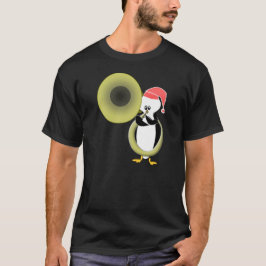 Camiseta Pingüino bebé tocando la tuba