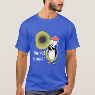 Camiseta Pingüino Bebé Tocando Tuba Personalizable