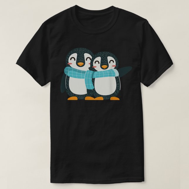 Camiseta Pingüino BFF Personalizado de la escarcha Nieve In (Diseño del anverso)