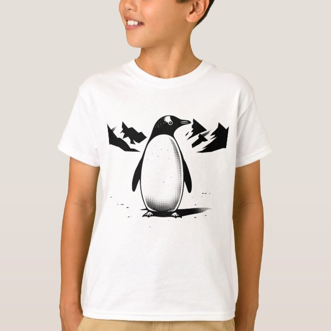 Camiseta Pingüino blanco y negro (Anverso)
