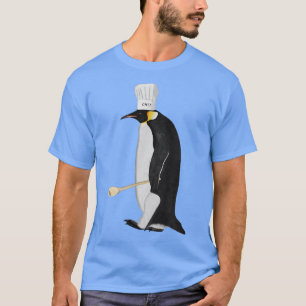 Camiseta Pingüino Chef Gorra Cocina Ave divertida