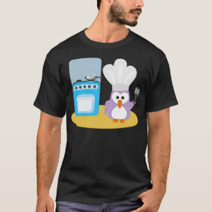 Camiseta Pingüino Chef niños panadería pirata chef político