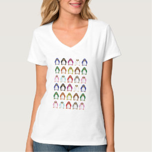 Camiseta Pingüino Colorido Patrón – Animal Lindo Arcoíris