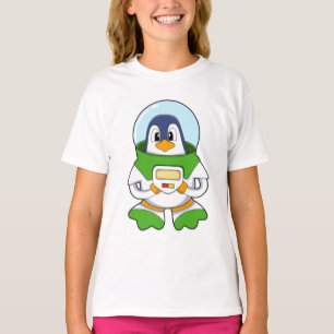Camiseta Pingüino como astronauta con disfraz