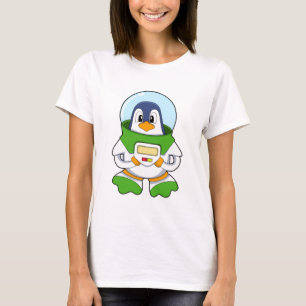 Camiseta Pingüino como astronauta con disfraz