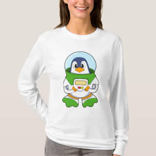 Camiseta Pingüino como astronauta con disfraz