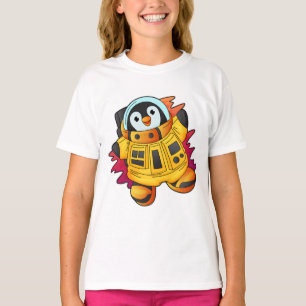 Camiseta Pingüino como astronauta en traje