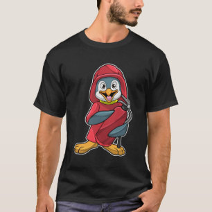 Camiseta Pingüino como bombero con extinguista