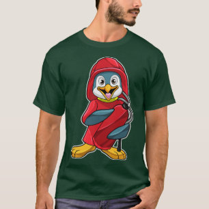 Camiseta Pingüino como bombero con extintor