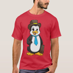 Camiseta Pingüino como empresario con una breve presentació