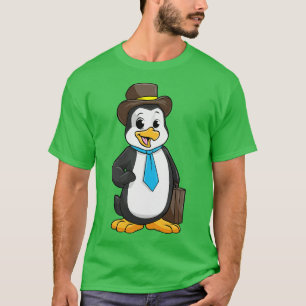 Camiseta Pingüino como empresario con una breve presentació