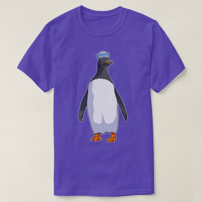 Camiseta Pingüino como marinero con Gorra (Diseño del anverso)