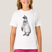 Pingüino como Médica con abrigo de Médica