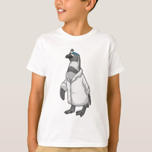 Camiseta Pingüino como Médica con abrigo de Médica