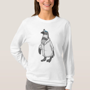 Camiseta Pingüino como Médica con abrigo de Médica