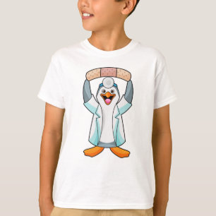 Camiseta Pingüino como Médica con yeso
