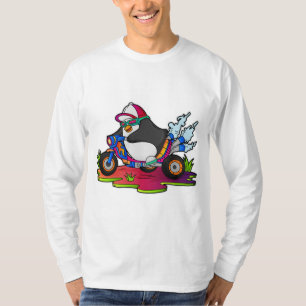 Camiseta Pingüino como motociclista
