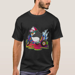 Camiseta Pingüino como motociclista