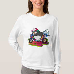 Camiseta Pingüino como motociclista