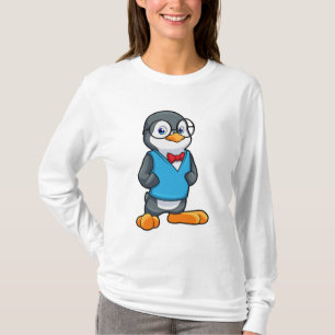 Camiseta Pingüino como nervioso con gafas
