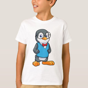 Camiseta Pingüino como nervioso con gafas