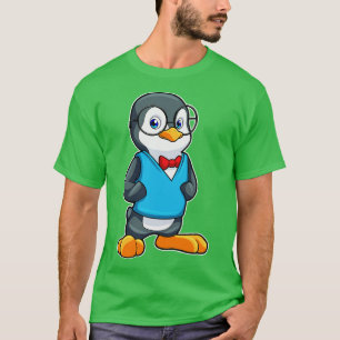Camiseta Pingüino como nervioso con gafas