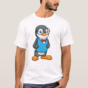 Camiseta Pingüino como nervioso con gafas
