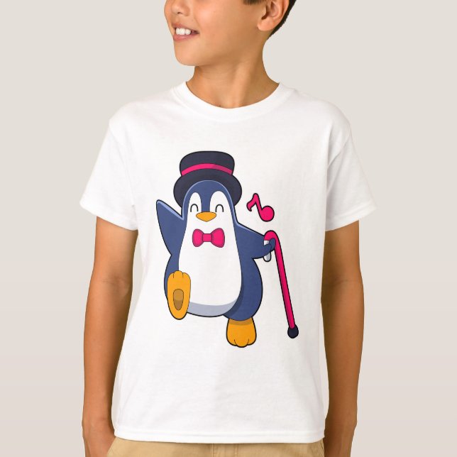 Camiseta Pingüino como novio con corbata (Anverso)