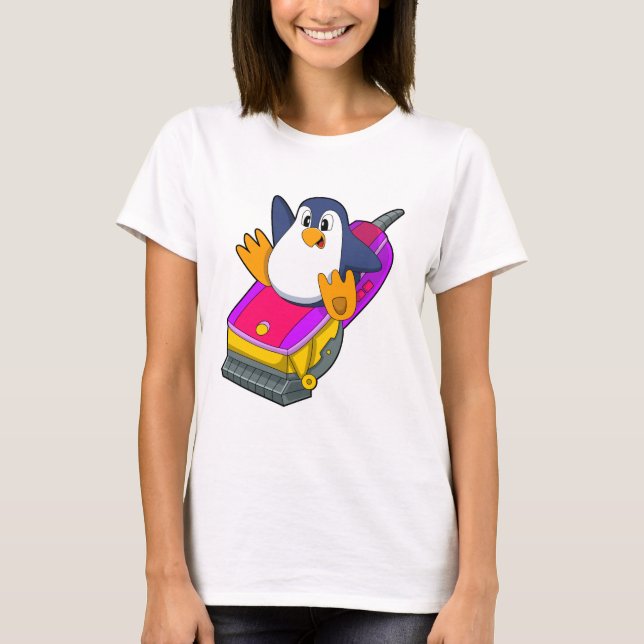 Camiseta Pingüino como peluquero con Razor (Anverso)