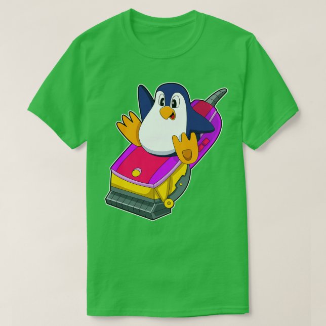 Camiseta Pingüino como peluquero con Razor (Diseño del anverso)