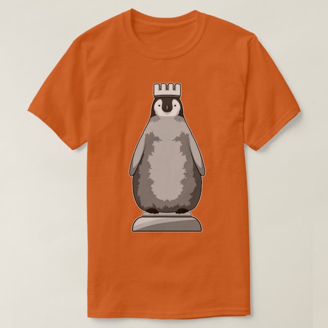 Camiseta Pingüino como pieza de ajedrez Rey (Diseño del anverso)