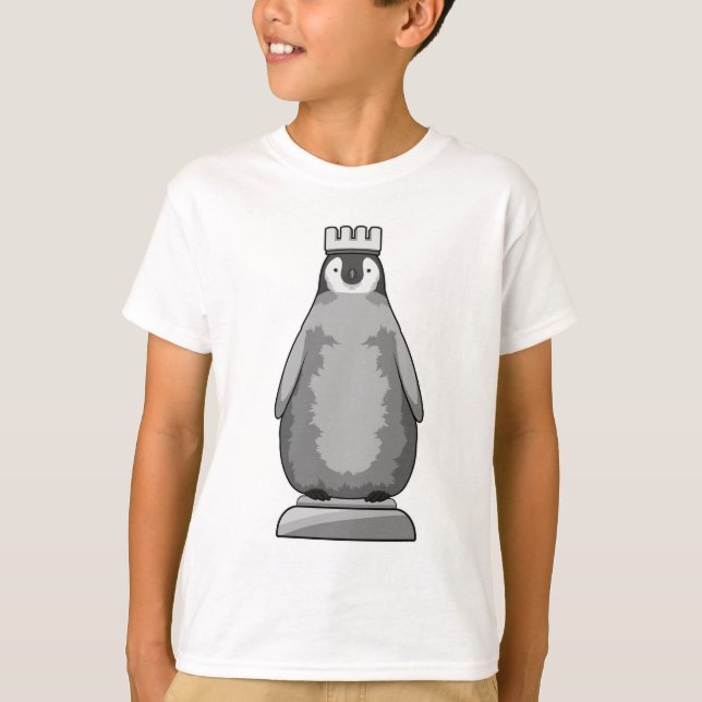 Camiseta Pingüino como pieza de ajedrez Rey (Anverso)