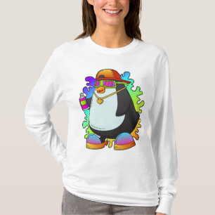 Camiseta Pingüino como pintor con rociado