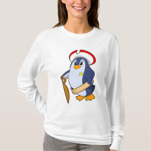 Camiseta Pingüino como pirata con Gorra