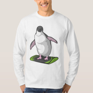 Camiseta Pingüino como snowboard