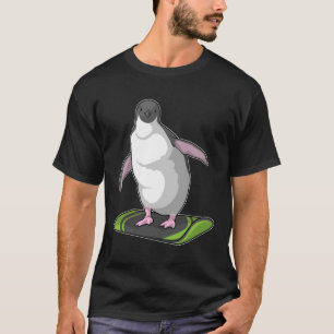 Camiseta Pingüino como snowboard