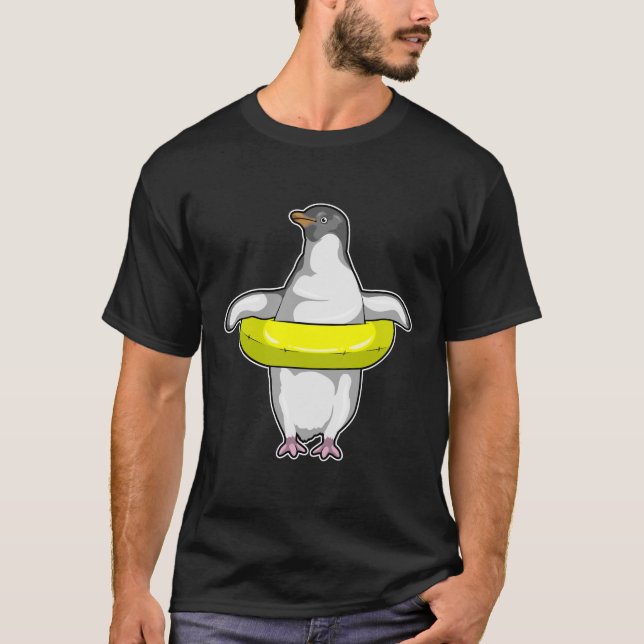 Camiseta Pingüino con anillo de natación (Anverso)