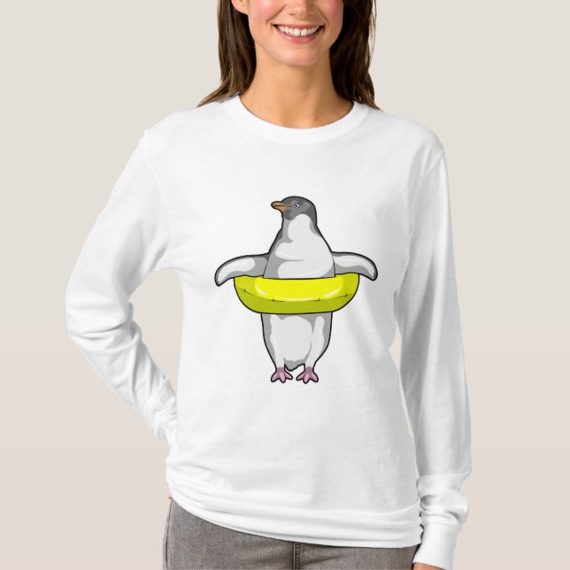 Camiseta Pingüino con anillo de natación (Anverso)