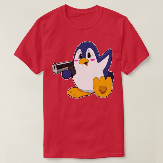 Camiseta Pingüino con arma (Diseño del anverso)