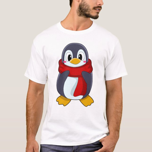 Camiseta Pingüino con bufanda (Anverso)