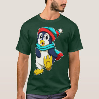 Camiseta Pingüino con bufanda y Gorra