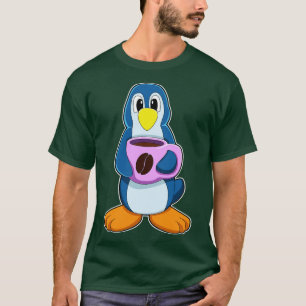 Camiseta Pingüino con Copa de Café 1