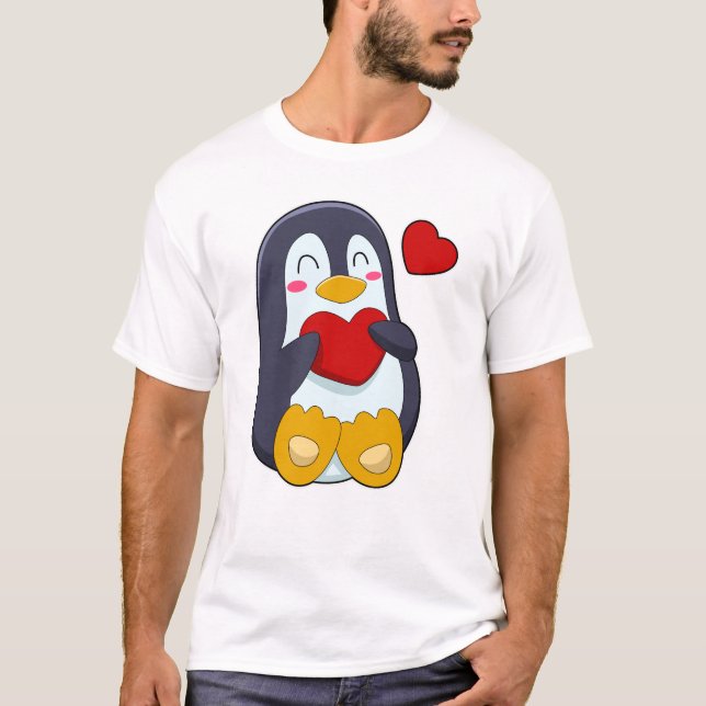 Camiseta Pingüino con corazón (Anverso)