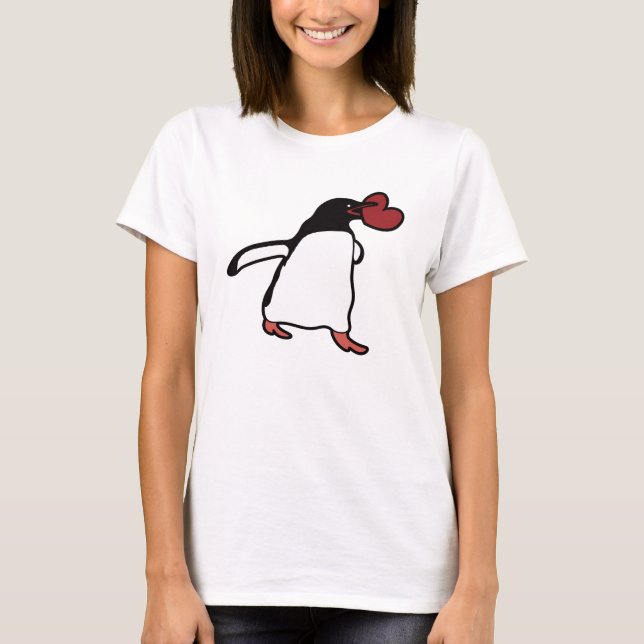 Camiseta Pingüino Con Corazón (Anverso)