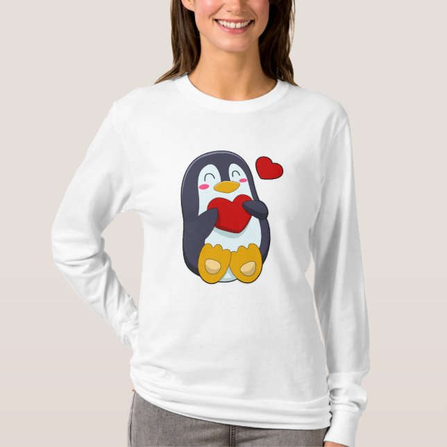 Camiseta Pingüino con corazón (Anverso)