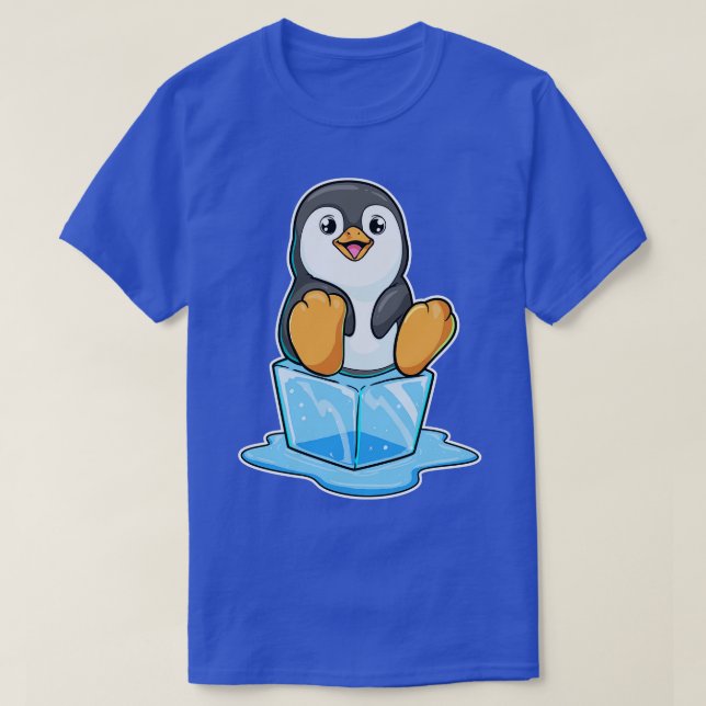 Camiseta Pingüino con cubos de hielo (Diseño del anverso)