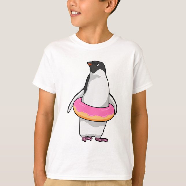 Camiseta Pingüino con Donut (Anverso)