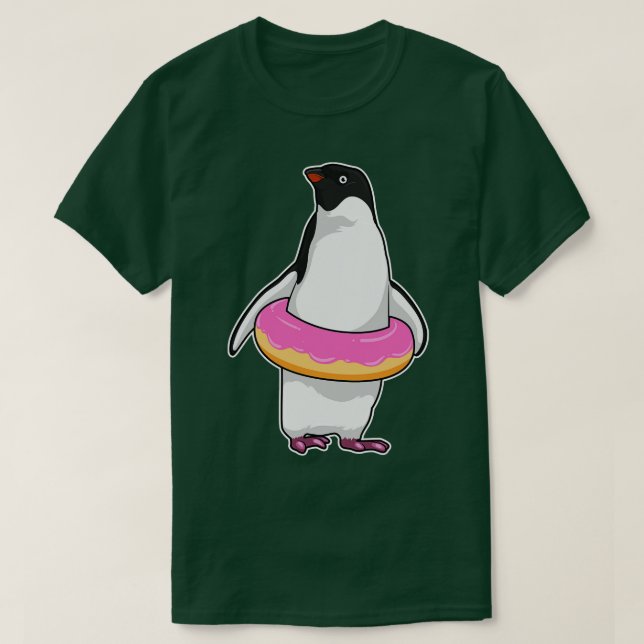 Camiseta Pingüino con Donut (Diseño del anverso)