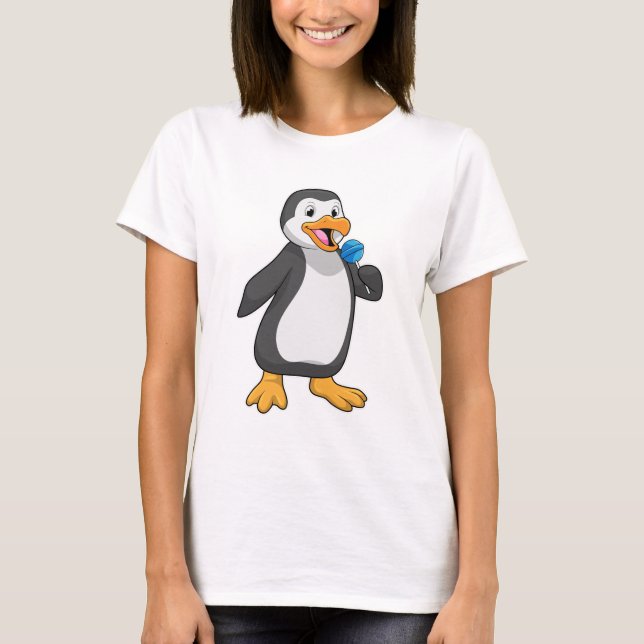 Camiseta Pingüino con dulces de Lollipop (Anverso)